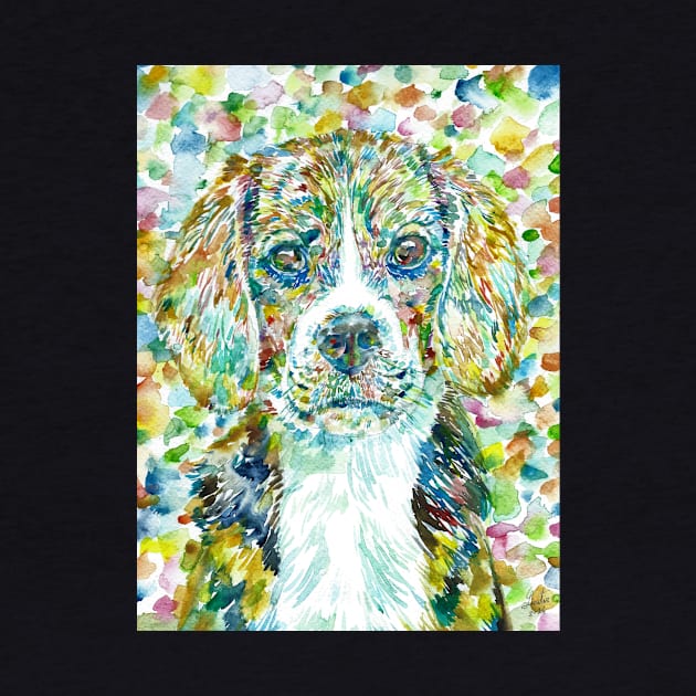 BEAGLE watercolor portrait .1 by lautir